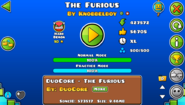 The level menu of The Furious.