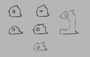 Concept art of a platformer mode enemy.