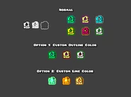 Concept for custom outline and line colour options. This also reveals a new cube.