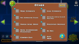 SettingsOptionsOther