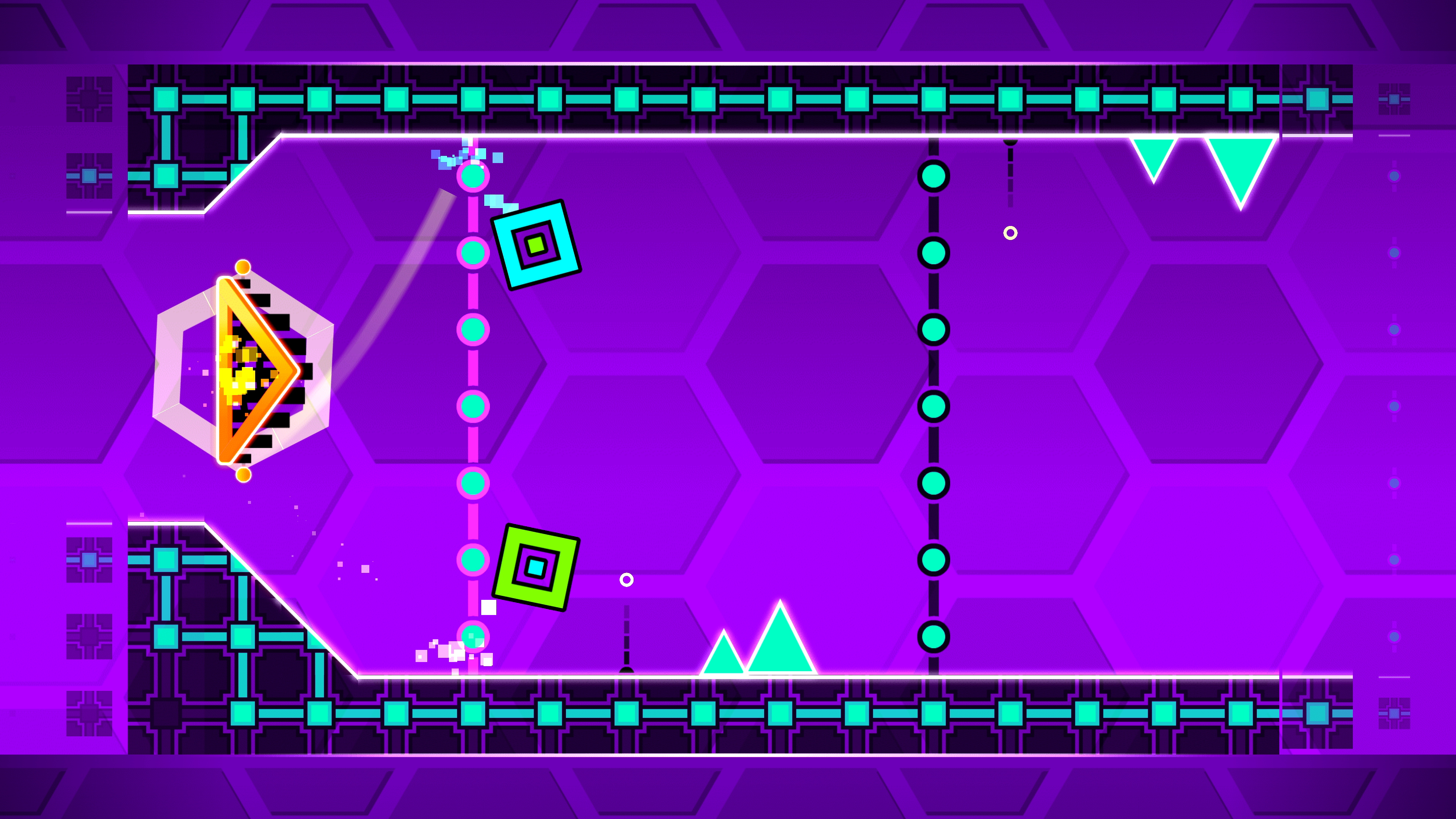 Как играть в geometry dash. Гексагон Форс геометрия Даш. Геометрия Даш Лайт Hexagon Force. Хексагон Форсе. Игра геометрия 3 Дэш.