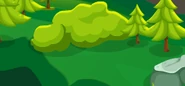 The second teaser for "THE MAP", showcasing a grassy area with a bush and some trees.