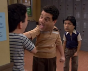 Tommy bullying Ernie as George watches