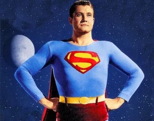 George Reeves als Clark Kent in "Adventures of Superman' (1952)'"