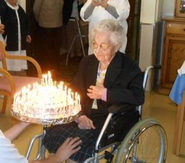 Branyas Morera on her 109th birthday in 2016.