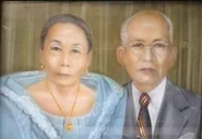Rafaela Vicente with her husband in an undated photo
