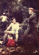 Mills with his grandson in Guatemala in 1973