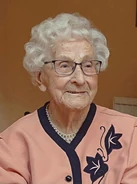 Agnes Bostrom at the age of 110.