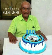 On his claimed 110th birthday in 2017