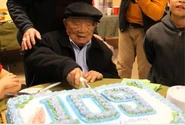 Juan Reyes on his 109th birthday in 2011