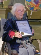 Edie114Proclamation.png (424 KB) Ceccarelli holding a proclamation acknowledging her 114th birthday