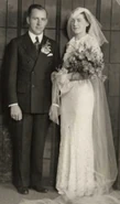 Zahn on her wedding day in 1935