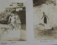 Sophie in 1935 (right) and in 1937 (left)