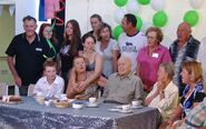 On his 107th birthday party in 2008