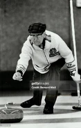 Laking (age 87) shows his form at the Royal Canadian Curling Club on November 11, 1986.