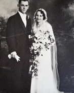 Elizabeth Jordan with her husband Joseph on their wedding day.