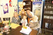 Benegas on her 108th birthday with her relatives in 2015