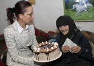 Yumer on her 106th birthday in 2013.