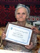 Paladia Noja on her 106th birthday in 2021