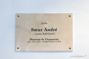 A plaque with Randon's name on it, which was unveiled in Toulon in March 2023.