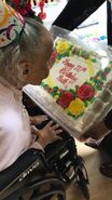 Ruth Apilado on her 110th birthday in 2018