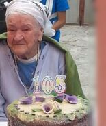 Lokmic on her 103th birthday in 2017