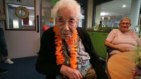 Boekema-Hut on her 109th birthday in 2020.