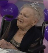 Robrtson on her 110th birthday in 2019