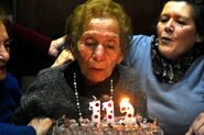Evangelista Luisa Lopez on her 112th birthday