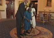 Virginia McLaurin dancing 106.jpeg (26 KB) McLaurin (center) at the claimed age of 106, dancing with Barack and Michelle Obama in the White House.