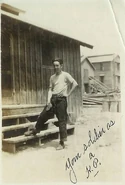 Ramsey (age 18) performing kitchen duty during his World War 1 service in Early 1917.