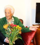 Stefanie Kurner108.jpg (52 KB) Kurner on her 108th birthday in 2019