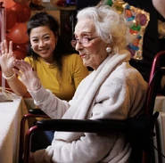 EdieC116Wave.png (1.53 MB) Edie Ceccarelli waving to her 116th birthday parade