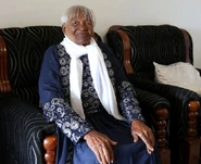 Nora de Kock on her claimed 112th birthday in 2022.