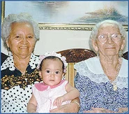 Aged 101, with her daughter Zenaida
