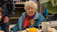 Zahn on her 113th birthday in 2021