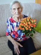 Magdalena Kytnerová on her 107th birthday in 2018.