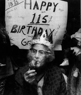 On his 106th birthday (claimed 115) in 1990