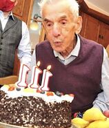 Kowalski on his 111th birthday in 2021