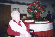 Mary Anna Boone on her 114th birthday in 2001.