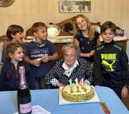 Claudia Baccarini on her 114th birthday in 2024