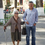 Bravo Bravo as an elderly woman.
