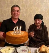 Chagelishvili on her 111th birthday in 2020.