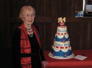 On her 104th birthday in 2012