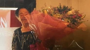 Yasue Okai on her 100th birthday in 2008