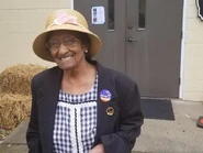 Ferrell at the age of 106, after voting in November 2018