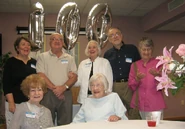 Ruby Lockhart on her 100th birthday in 2012.