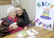 Bessie Hendricks on her 111th birthday