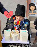 Hertoiu on his 108th birthday in 2022.