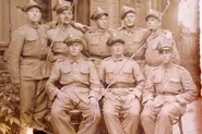 Caban (sitting first on the left) in the uniform of the Polish Army in 1938
